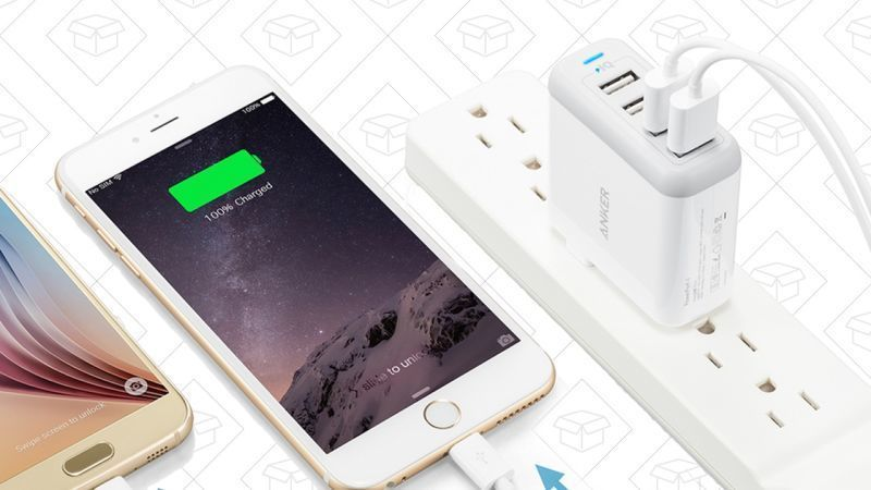 Anker PowerPort 4 (Blanco), $17 con código BEST2142 | Anker PowerPort +1, $17 con código BEST2012